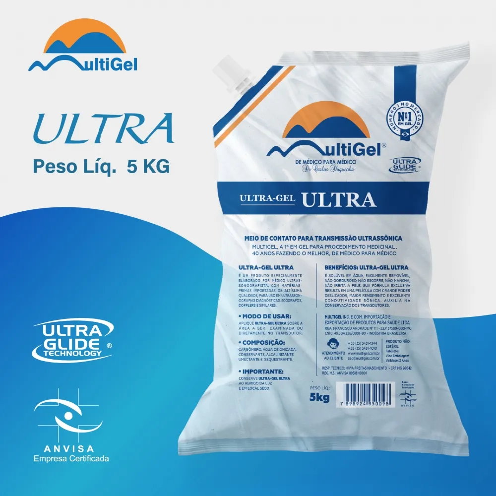 Gel Ultrassom Bag 5 Kg MULTIGEL