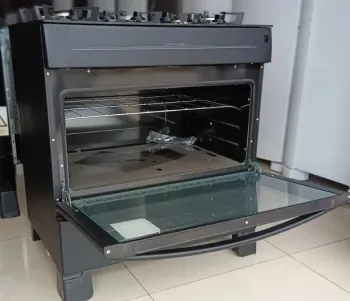 Fogão 5 Bocas Itatiaia A Gás Electra Glass New Preto 110v/220v Com Forno 82l Limpa Fácil