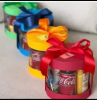 Redonda  Diâm 20,0 x 20,0 altura - Tampa e Fundo Cartonagem  - C/ Visor Lateral - Foto 3