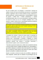 630 - Graduação - Pedagogia - Didática Geral - Métodos e Técnicas de Ensino - 1º ano - PDF com 57 páginas - Foto 2