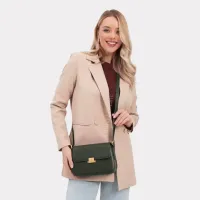 Bolsa Box Transversal Malú em Couro Amarelle - Foto 4