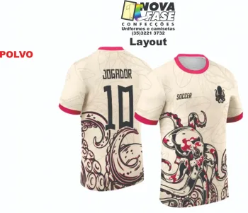 Camiseta em dry fit proteção UV  POLVO