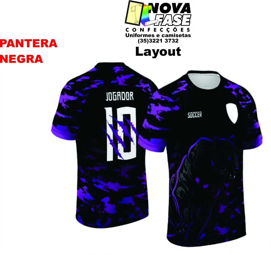 Camiseta em Dry Fit UV PANTERA NEGRA Imagem