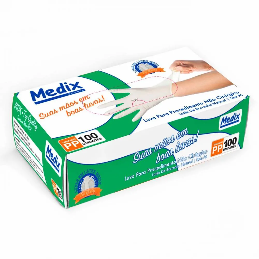 Luva Latex Sem Talco MEDIX  