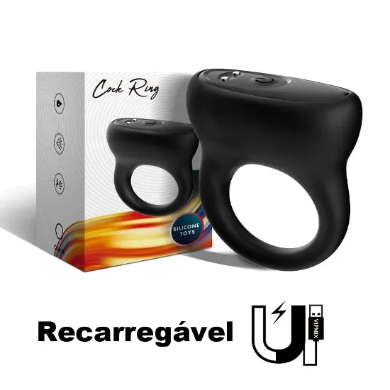 Anel Peniano com Estimulador Clitoriano USB - AN108