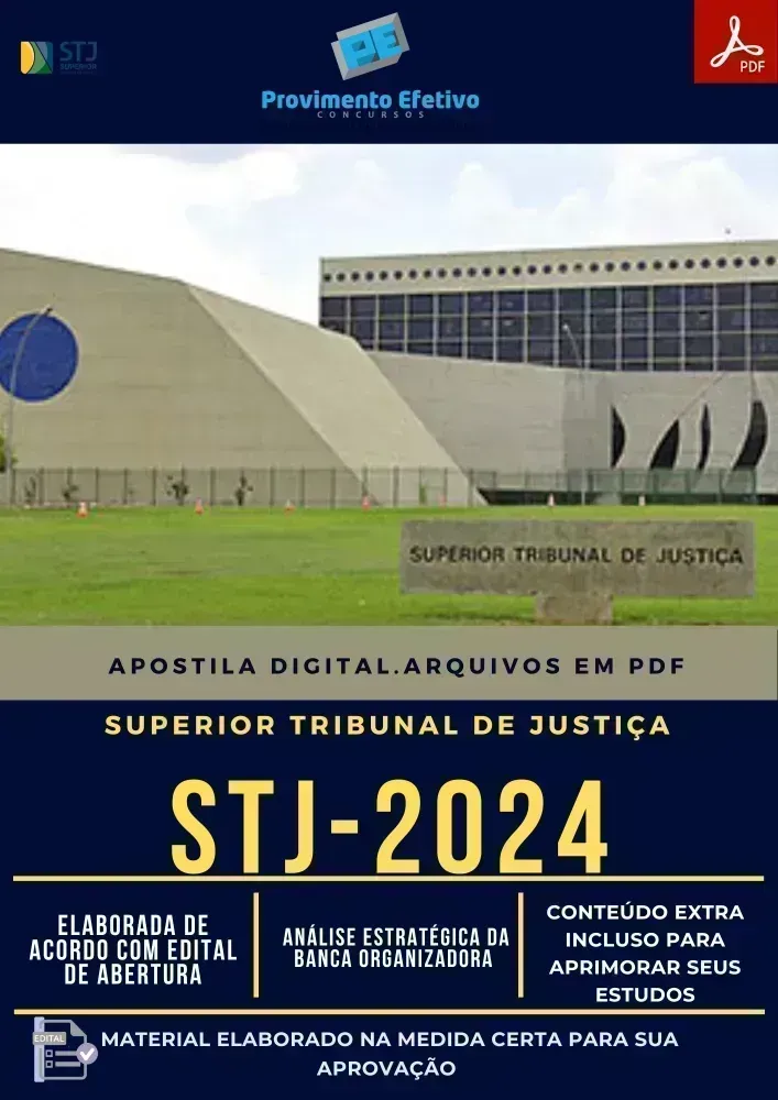 Apostila STJ 2024 Analista Área Dentistica Imagem