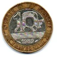 França - 1989 - 10 Francs