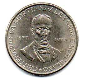Portugal - 1977 - 2,50 Escudos - Comemorativa Centenário Alexandre Herculano Imagem