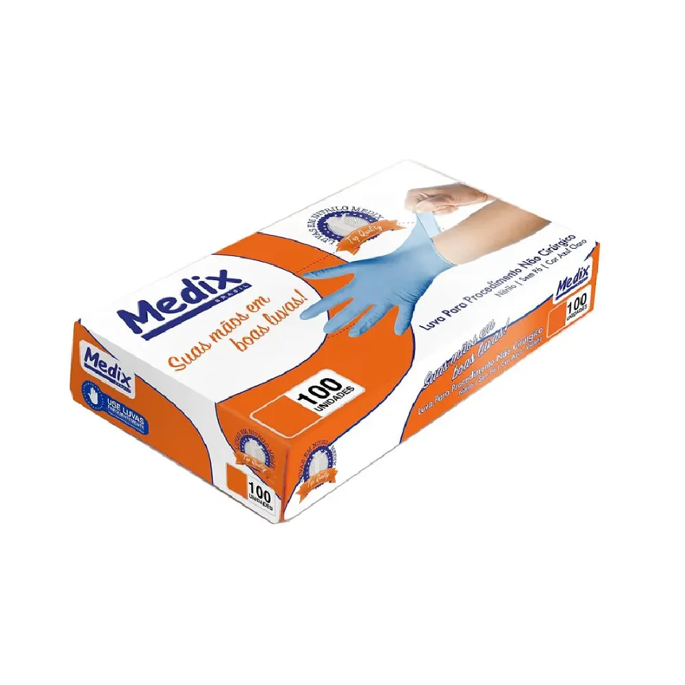 Luva Nitrilica Sem Talco MEDIX Imagem