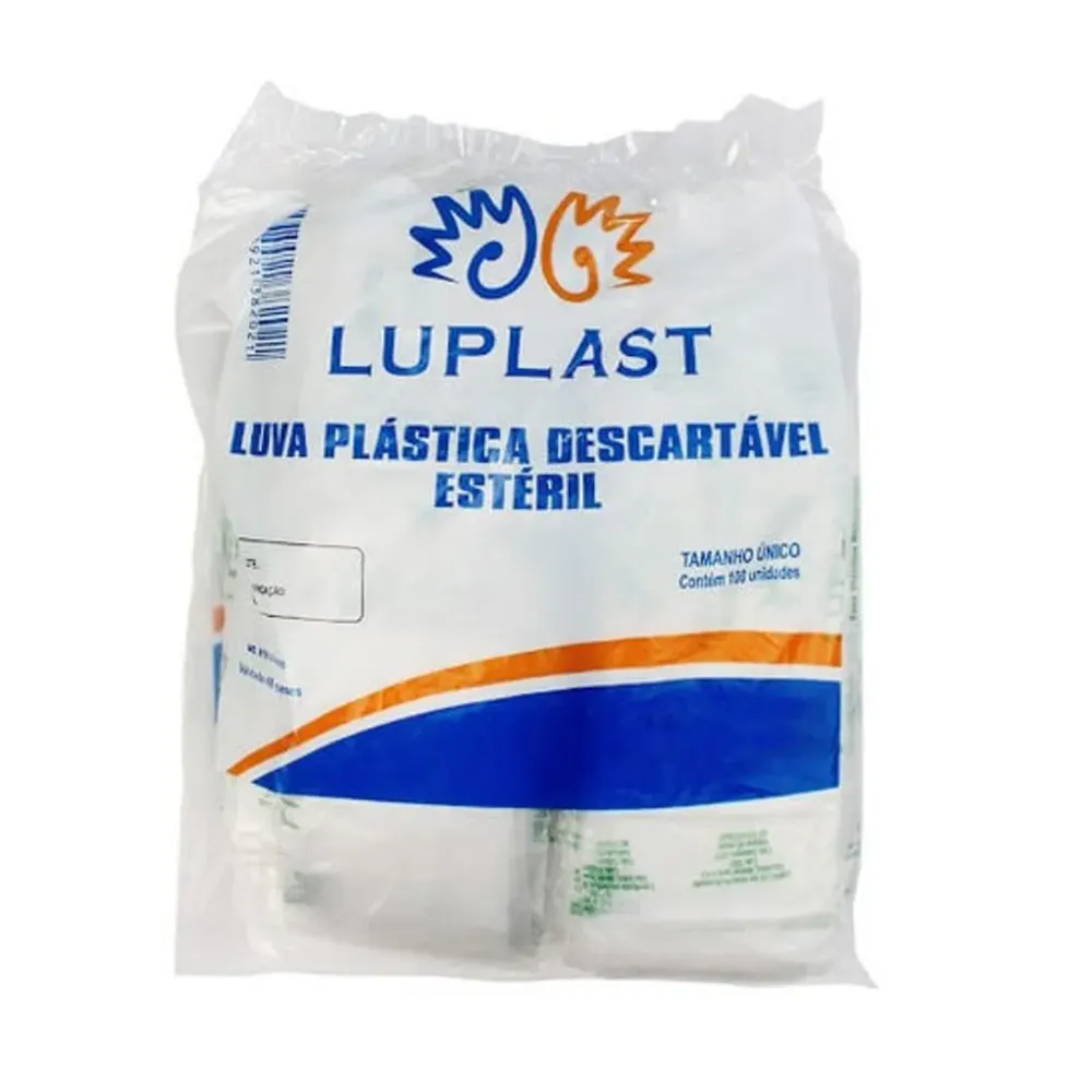 Luva Plastica Esteril LUPLAST