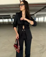 CONJUNTO ALFAITARIA LEONA - PRETO - Foto 5