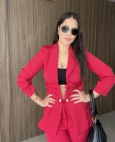 CONJUNTO ALFAITARIA LEONA - VERMELHO - Foto 2