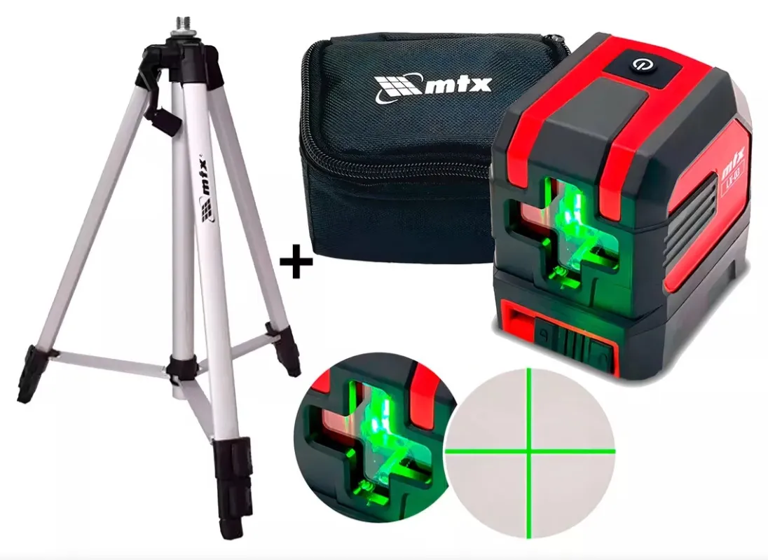 Nivel A Laser Verde LX03 30 Metros  + Tripé  MTX 3505855