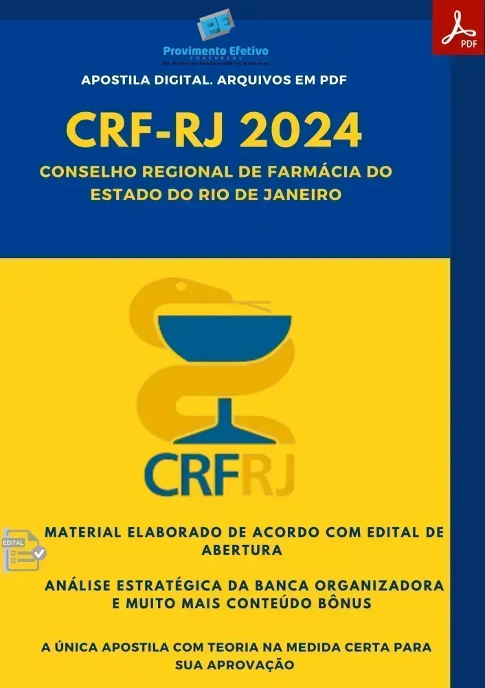  Apostila CRF RJ Agente Administrativo 2024