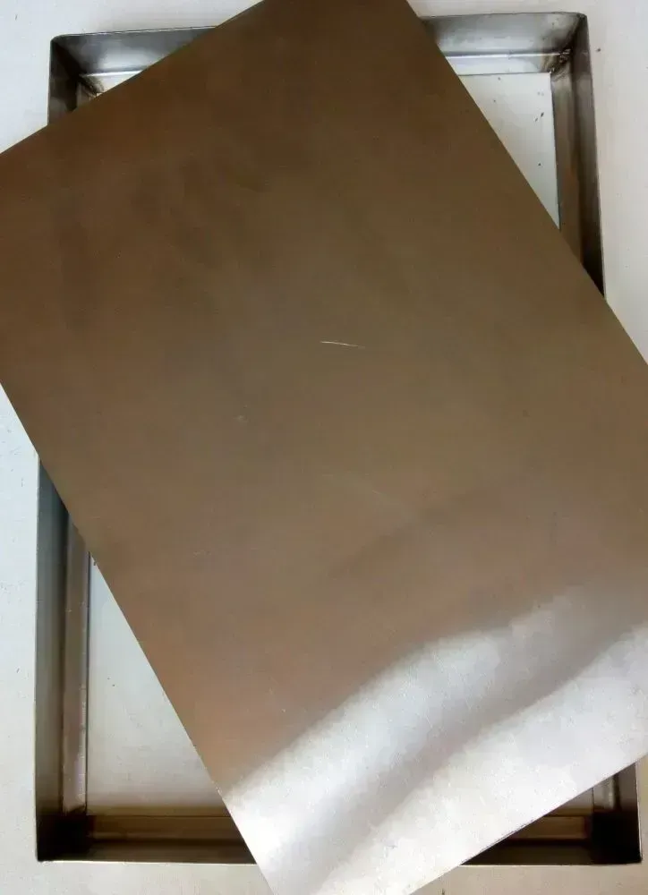  Bandeja INOX  304 - 1.2MM -  Fundo Falso, tam: 37 x 25 x 2 - BIFF3725/2- Imagem