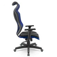 Poltrona Gamer Vizon DZ  Tela Square Color Mecanismo Relax com Base Giratória e Braços Reguláveis 3D - Foto 5