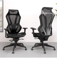 Cadeira Multiregulável NR17 Gamer Vizon Assento e Encosto em Tela Phoenix Mecanismo Slider Sincronizado Piramidal e Braços 3D - Foto 2
