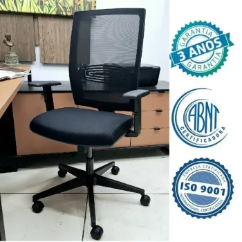 Poltrona Presidente Asti Manager Mecanismo Relax com Base Piramidal e Braços reguláveis - Foto 2