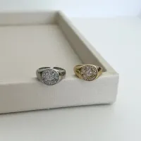 Anel Ajustável Smile Cravejado - Ouro 18k - Foto 3