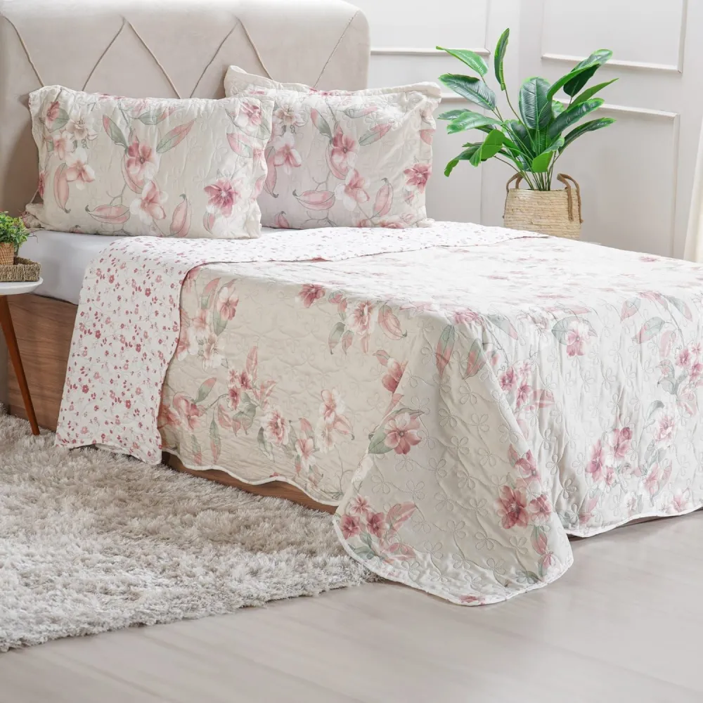  COLCHA COBRE LEITO SOLTEIRO ELISE