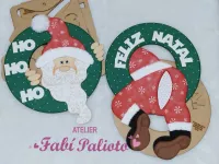 G1.725   Gabarito de Moldes em MDF Guirlanda Noel Entalado (dupla) 