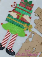 G1.728   Gabarito de Moldes em MDF Ajudante de Noel 78cm  - Foto 2