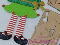 G1.728   Gabarito de Moldes em MDF Ajudante de Noel 78cm  - Foto 4