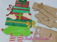 G1.728   Gabarito de Moldes em MDF Ajudante de Noel 78cm  - Foto 5
