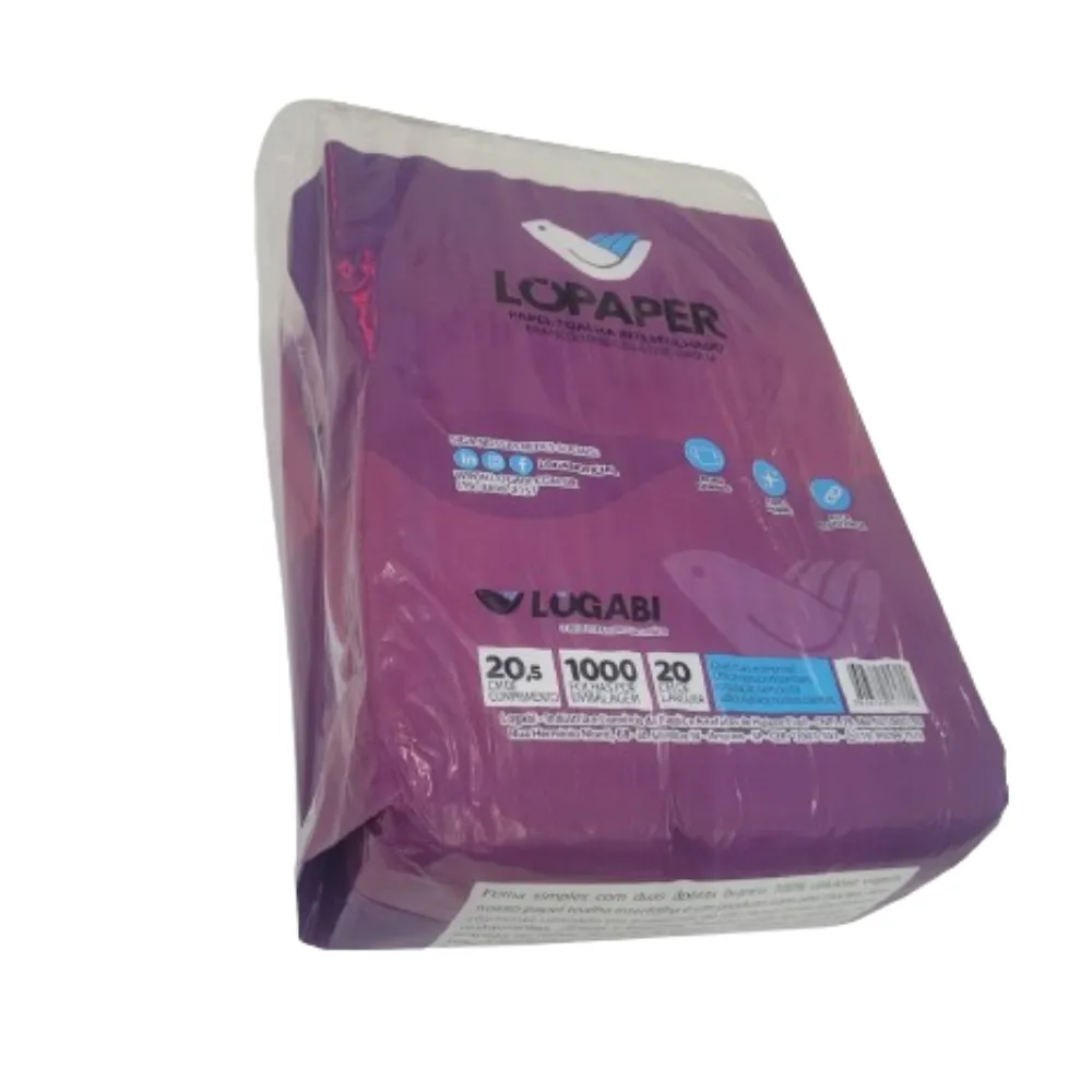 Papel Toalha Interfolhas Branco 1000 folhas - Lopaper