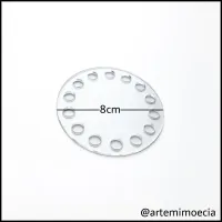 BASE CIRCULAR EM ACRÍLICO CRISTAL - 9cm - Foto 2