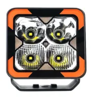 CUBO  FAROL MILHA LED 40W C/DRL AMBAR 