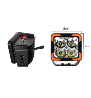 CUBO  FAROL MILHA LED 40W C/DRL AMBAR  - Foto 2