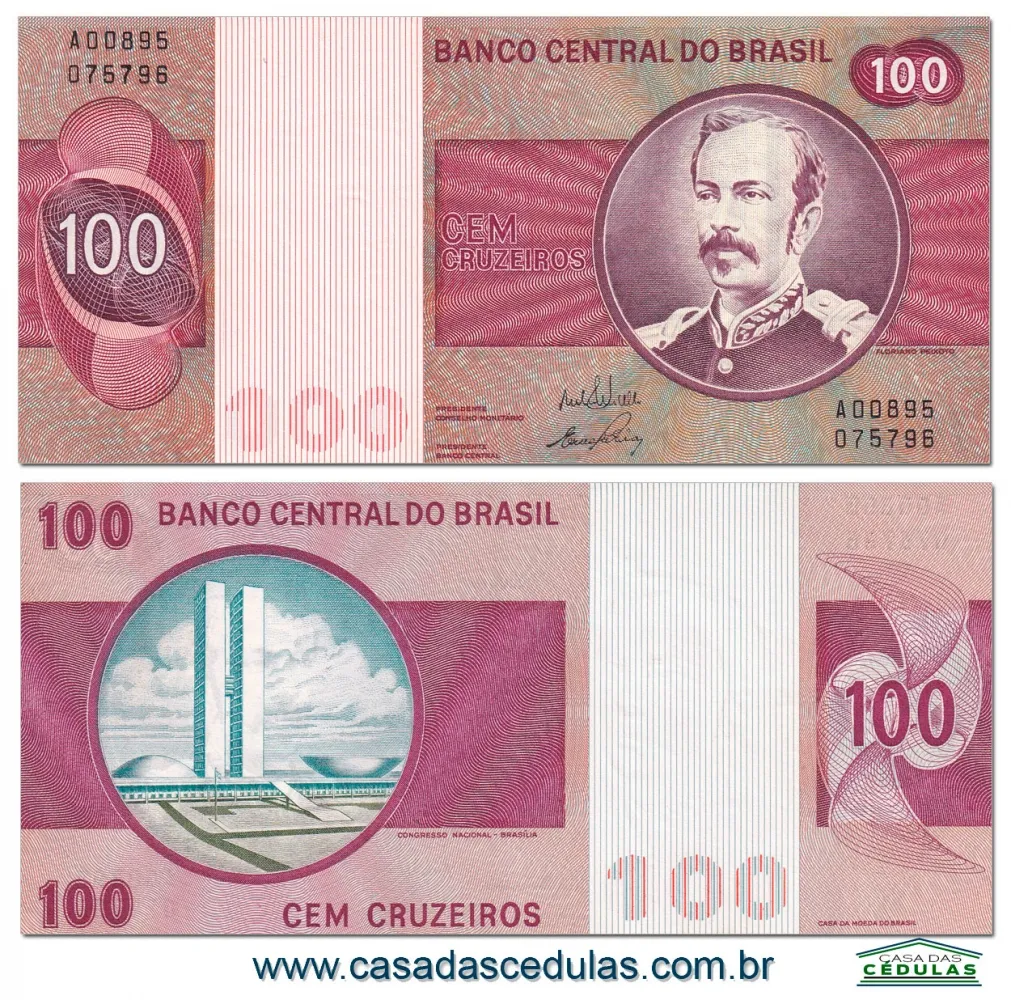 C145 - 100 Cruzeiros (Floriano Peixoto) - Sob/Fe - Escassa