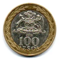 Chile - 2016 - 100 Pesos