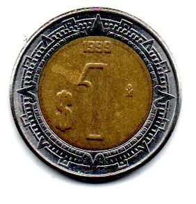 México - 1999 - 1 Peso Imagem