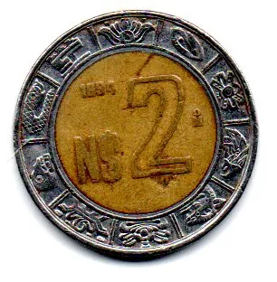 México - 1994 - 2 Pesos