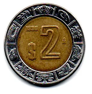 México - 1998 - 2 Pesos