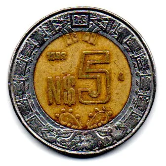 México - 1993 - 5 Pesos