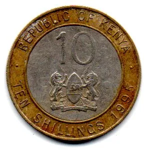 Quênia - 1995 - 10 Shillings