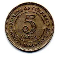 Malaya - 1948 - 5 Cents