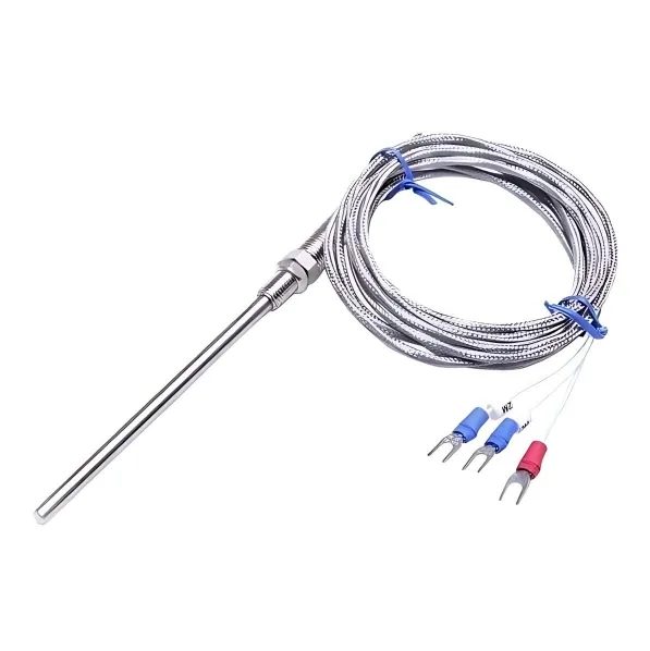SENSOR TERMOPAR PT100 PONTA 200MM 2 METROS 