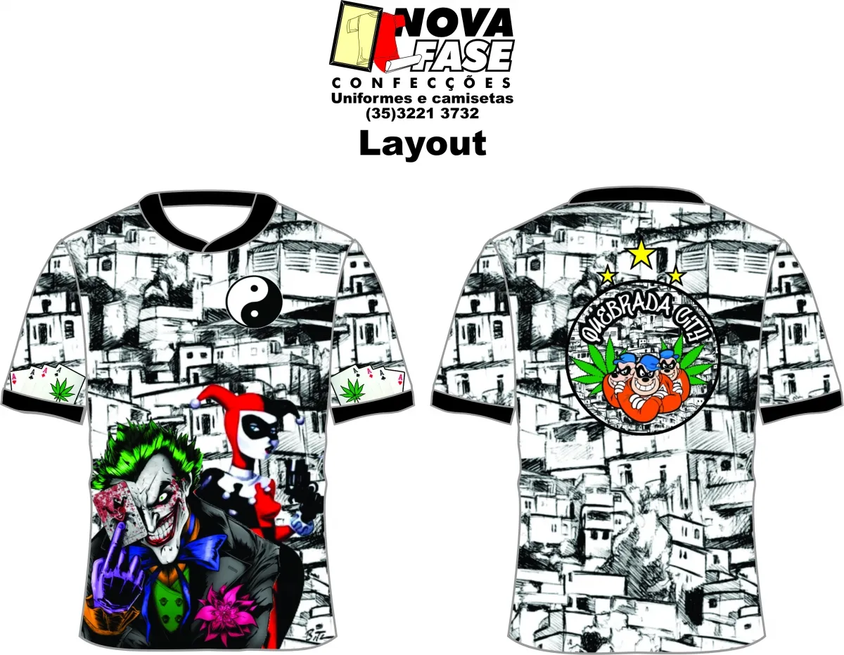 Camiseta em Dry Fit UV QUEBRADA CORINGA Imagem