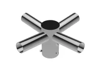 Suporte de Aço para 4 Luminárias Públicas (TOPO DE 60MM)