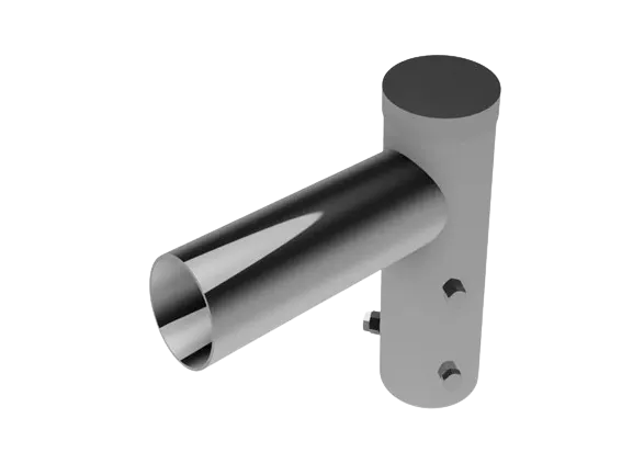 Suporte de Aço para 1 Luminárias Pública  (TOPO DE  60MM)