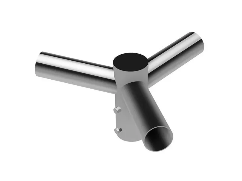 Suporte de Aço para 3 Luminárias Públicas (TOPO COM 60MM)