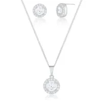 Conjunto de prata 925 ponto de luz - 281463