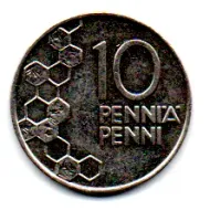 Finlândia - 1990 - 10 Pennia - Foto 2
