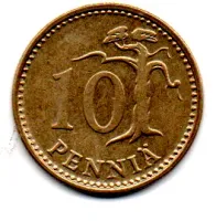 Finlândia - 1977 - 10 Pennia - Foto 2