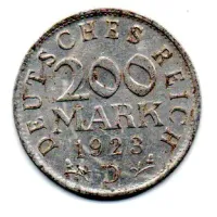 Alemanha República de Weimar - 1923D - 200 Mark