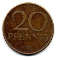 Alemanha República Democrática (DDR) - 1969 - 20 Pfennig